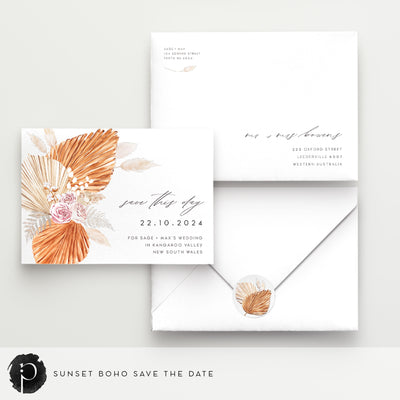 Sunset Boho - Save The Date Cards