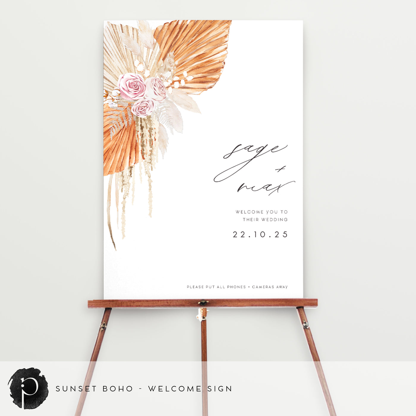 Wonder Boho Sign Sunset Boho - Welcome Sign – Paper & Ink Studio