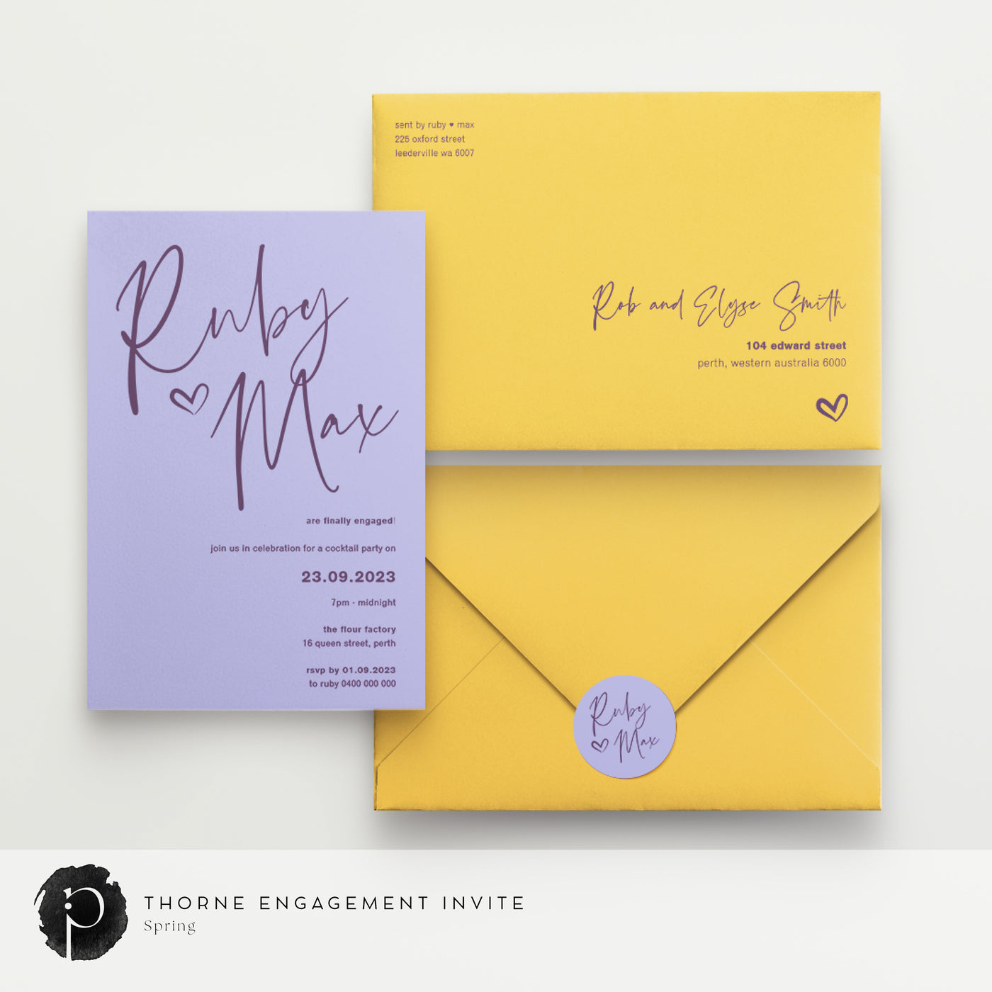 Thorne - Engagement Invitations