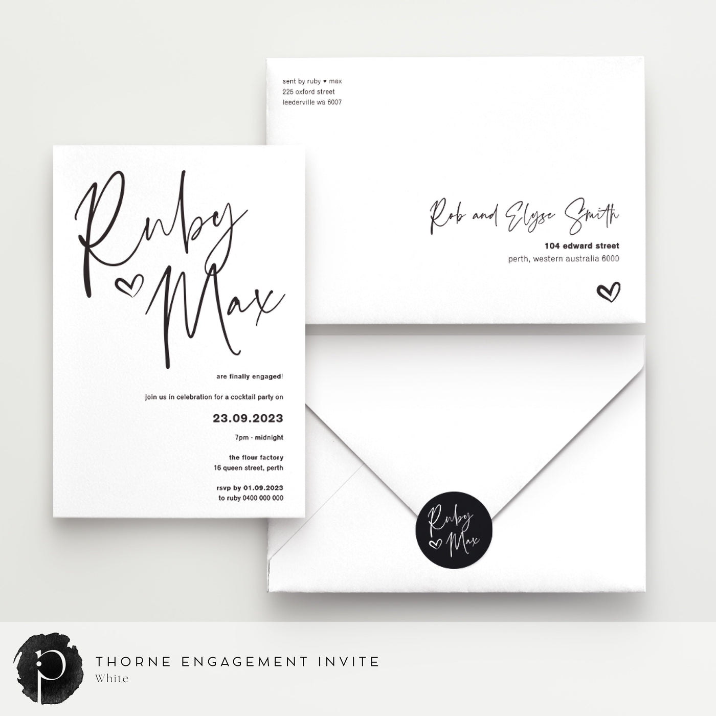 Thorne - Engagement Invitations