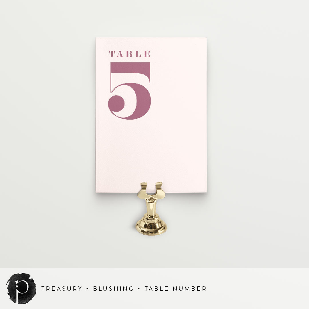 Treasury - Table Numbers