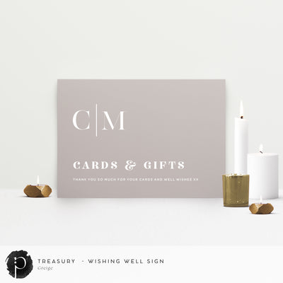 Treasury - Cards/Gifts/Presents/Wishing Well Table Sign