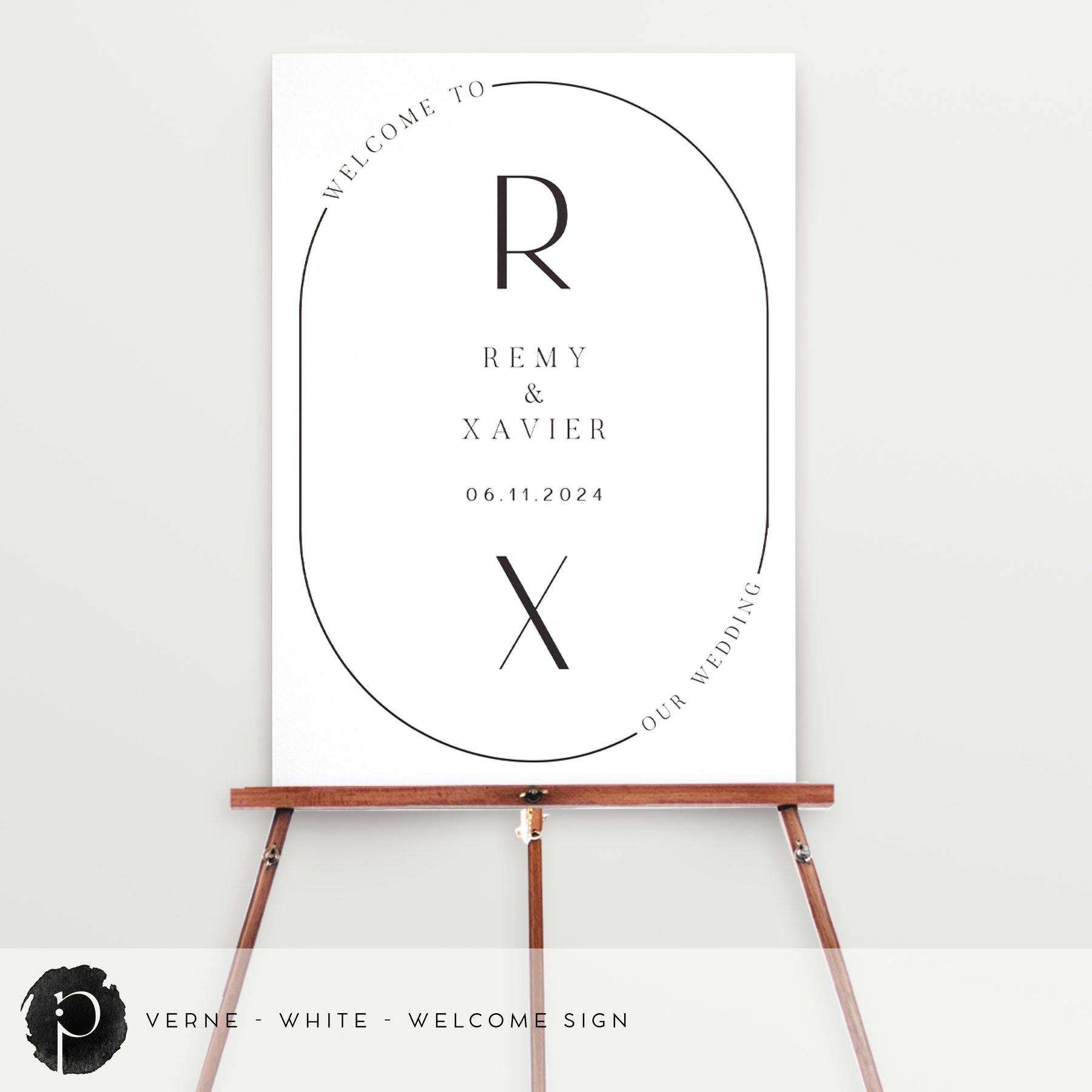 Welcome Rene Sign Verne - Welcome Sign – Paper & Ink Studio