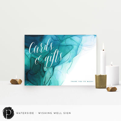 Waterside - Cards/Gifts/Presents/Wishing Well Table Sign