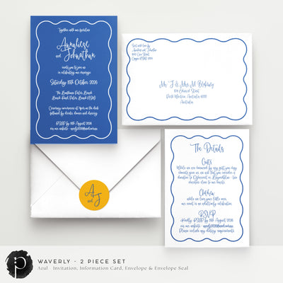 Waverly - Wedding Invitation & Information/Details Card Set