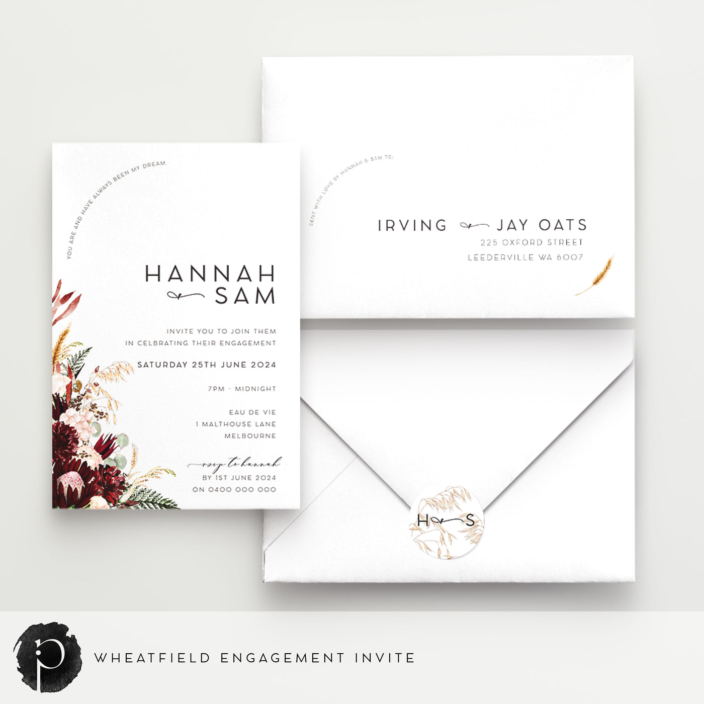 Wheatfield - Engagement Invitations