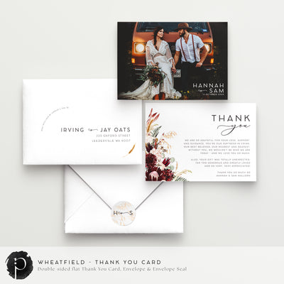 Wheatfield - Wedding Thank You Cards